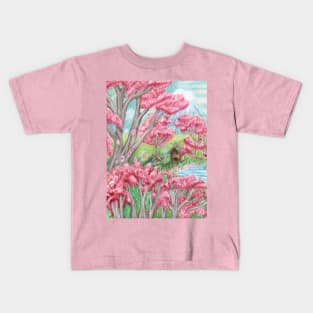 Sakura Blossoms Landscapes Kids T-Shirt